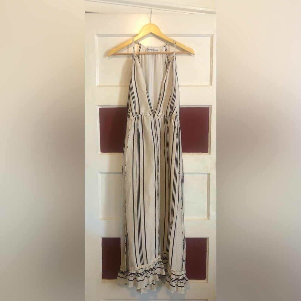 Apiece Apart Black and White Striped Dress